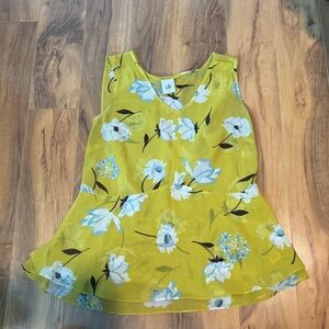 Cabi Simone Dazzle 3782 Cami Floral Peplum Tank Top Size Small S